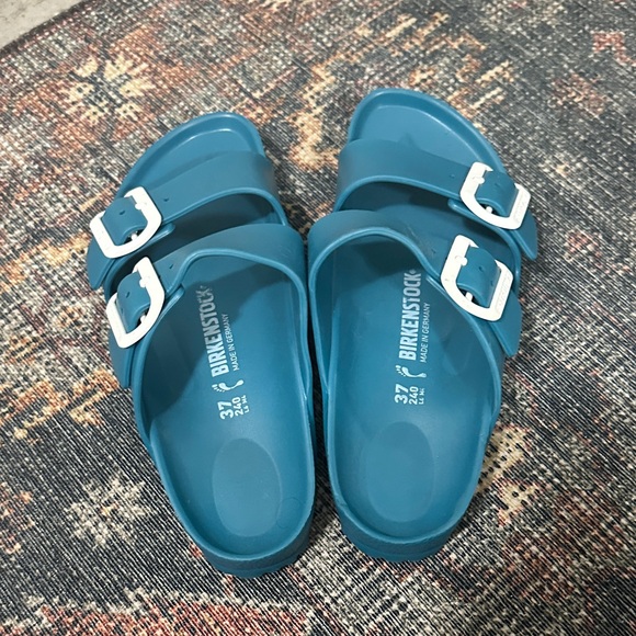 Birkenstock Teal Double-Buckle Sandals - Picture 3 of 6